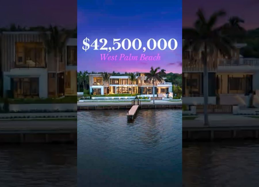 $42.5M WATERFRONT MEGA-MANSION in West Palm Beach | #realestate #luxury #florida #miami