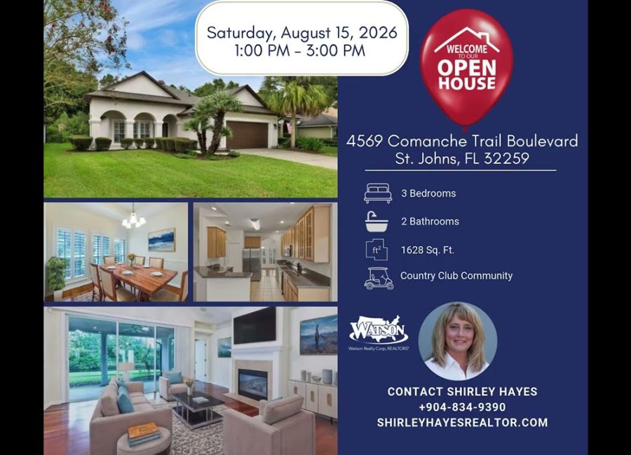 Waterfront Home in Cimarrone | St. Johns County FL | 3 Bed, 2 Bath | Open House